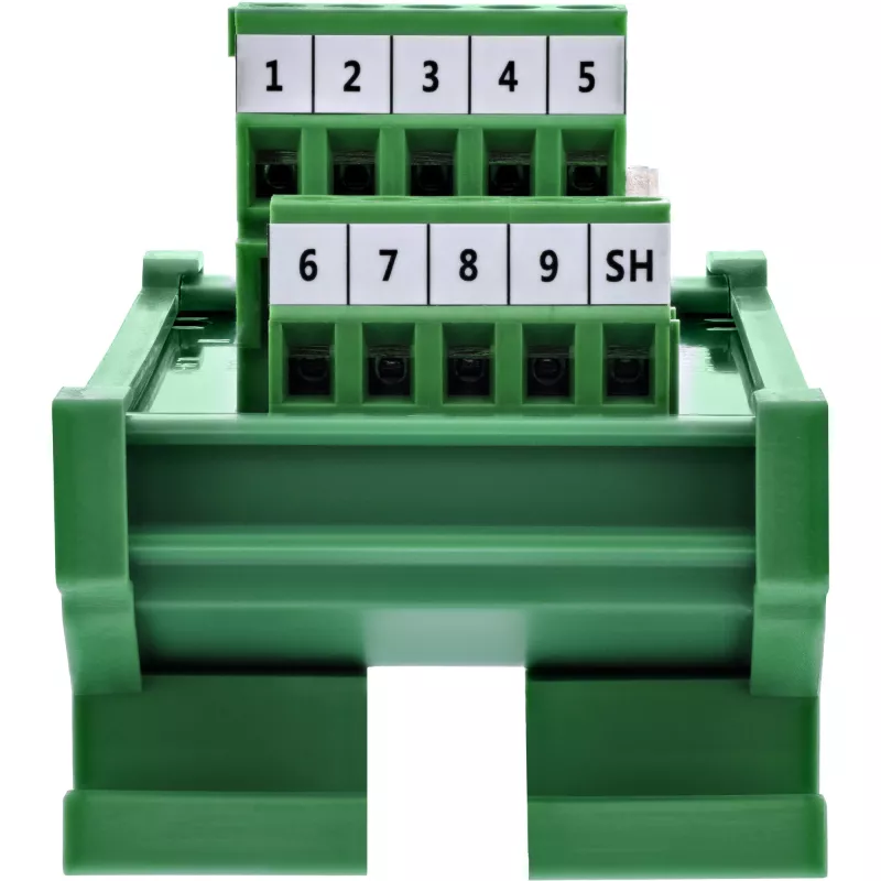 InLine 92501M Conector de cables regleta de bornes / D-Sub 9 verde
