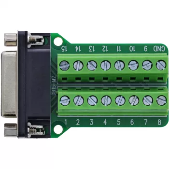 InLine 92502A Conector de cables regleta de bornes / D-Sub 15 negro, verde