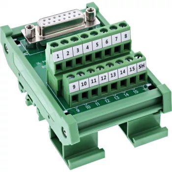 InLine 92502C Conector de cables regleta de bornes / D-Sub 15 verde