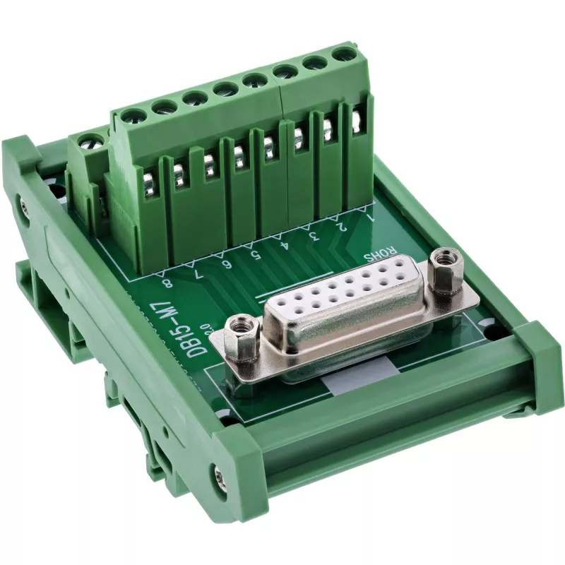 InLine 92502C Conector de cables regleta de bornes / D-Sub 15 verde