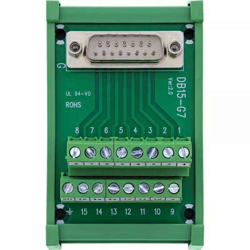 InLine 92502D Conector de cables regleta de bornes / D-Sub 15 verde