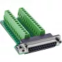 InLine 92502E Conector de cables regleta de bornes / D-Sub 25 verde