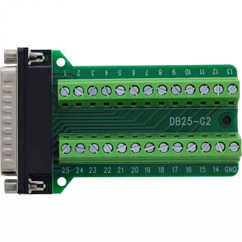 InLine 92502F Conector de cables borne de carril / D-Sub 25 verde