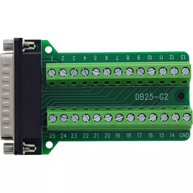InLine 92502F Conector de cables borne de carril / D-Sub 25 verde