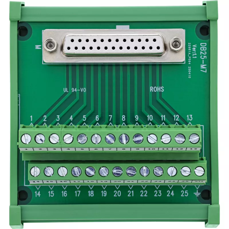 InLine 92502H Conector de cables regleta de bornes / D-Sub 25 verde