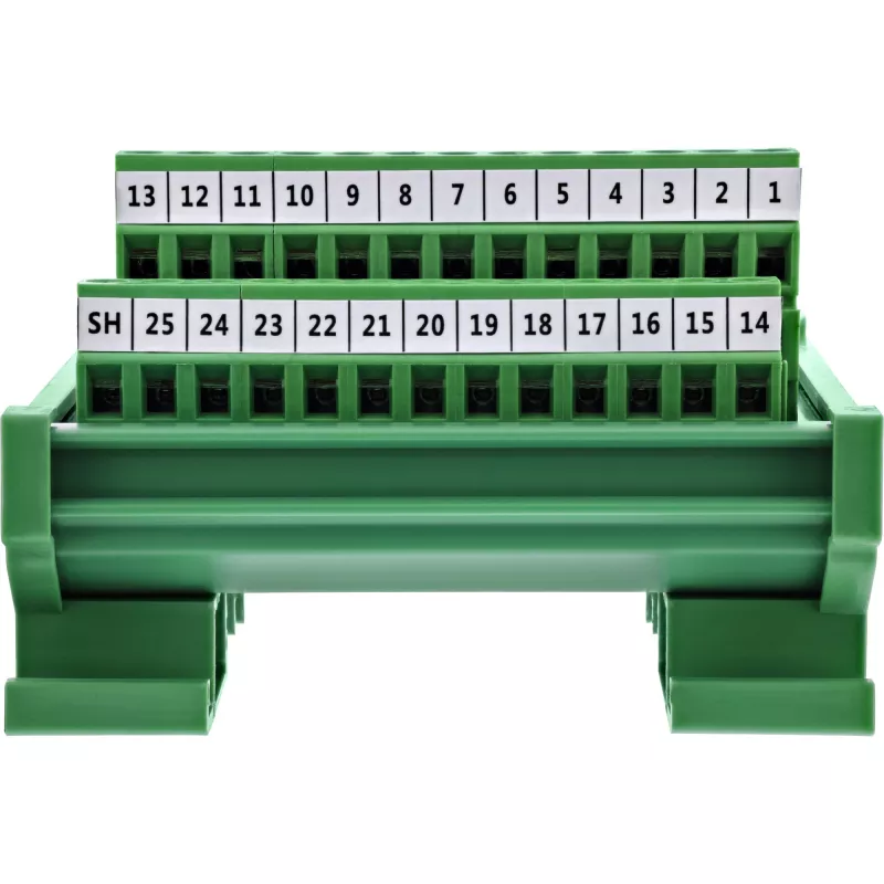 InLine 92502H Conector de cables regleta de bornes / D-Sub 25 verde
