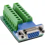 InLine 92503A Conector de cables regleta de bornes, VGA (HD15) azul, verde