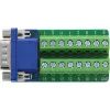 InLine 92503B Conector de cables regleta de bornes, VGA (HD15) azul, verde