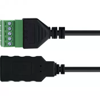 InLine 92504H Conector de cables USB-A / bloque de bornes, 5 polos negro, verde