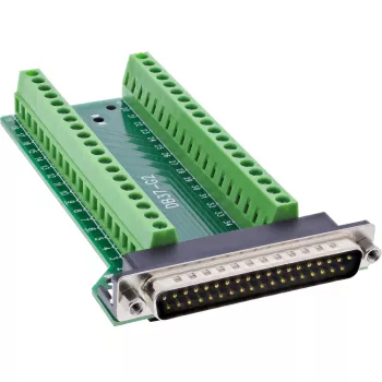 InLine 92502J Conector de cables regleta de bornes / D-Sub 37 negro, verde