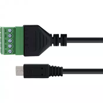 InLine 92504C Adaptador de cable Micro USB / regleta de bornes, 5 polos negro, verde