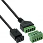 InLine 92504D Conector de cable Micro-USB / regleta de bornes, 5 polos negro, verde