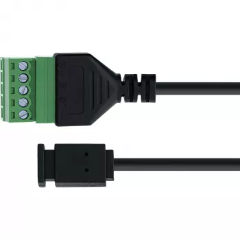 InLine 92504D Conector de cable Micro-USB / regleta de bornes, 5 polos negro, verde