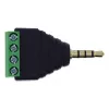 InLine 92504J Conector de cable conector jack TRRS de 3,5 mm 4 polos / regleta de bornes 4 conexiones negro, verde