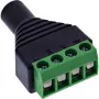 InLine 92504K Adaptador de cable conector hembra jack TRRS de 3,5 mm 4 polos / regleta de bornes 4 bornes negro, verde