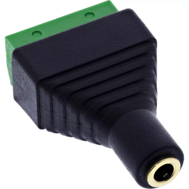 InLine 92504K Adaptador de cable conector hembra jack TRRS de 3,5 mm 4 polos / regleta de bornes 4 bornes negro, verde