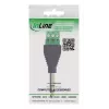 InLine 92504L Conector de cable conector jack TRS de 6,35 mm 3 polos / regleta de bornes 3 bornes negro, verde
