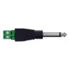 InLine 92504M Conector de cable conector jack TS de 6,35 mm 2 polos / borne de carril 2 bornes negro, verde