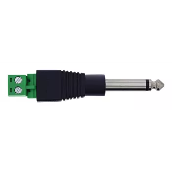 InLine 92504M Conector de cable conector jack TS de 6,35 mm 2 polos / borne de carril 2 bornes negro, verde