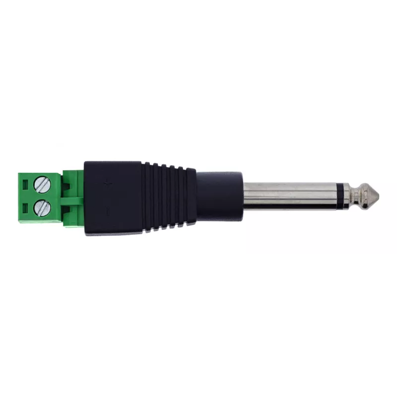 InLine 92504M Conector de cable conector jack TS de 6,35 mm 2 polos / borne de carril 2 bornes negro, verde