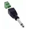 InLine 92504M Conector de cable conector jack TS de 6,35 mm 2 polos / borne de carril 2 bornes negro, verde