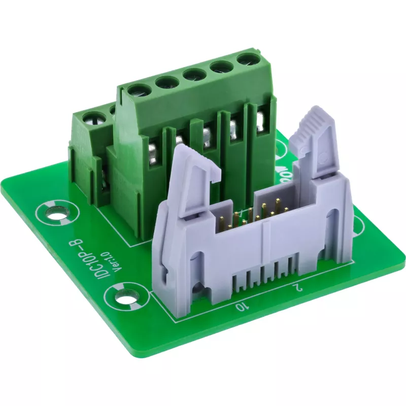 InLine 92504O Conector de cable IDC 10 / borne de carril 5 bornes verde, gris claro