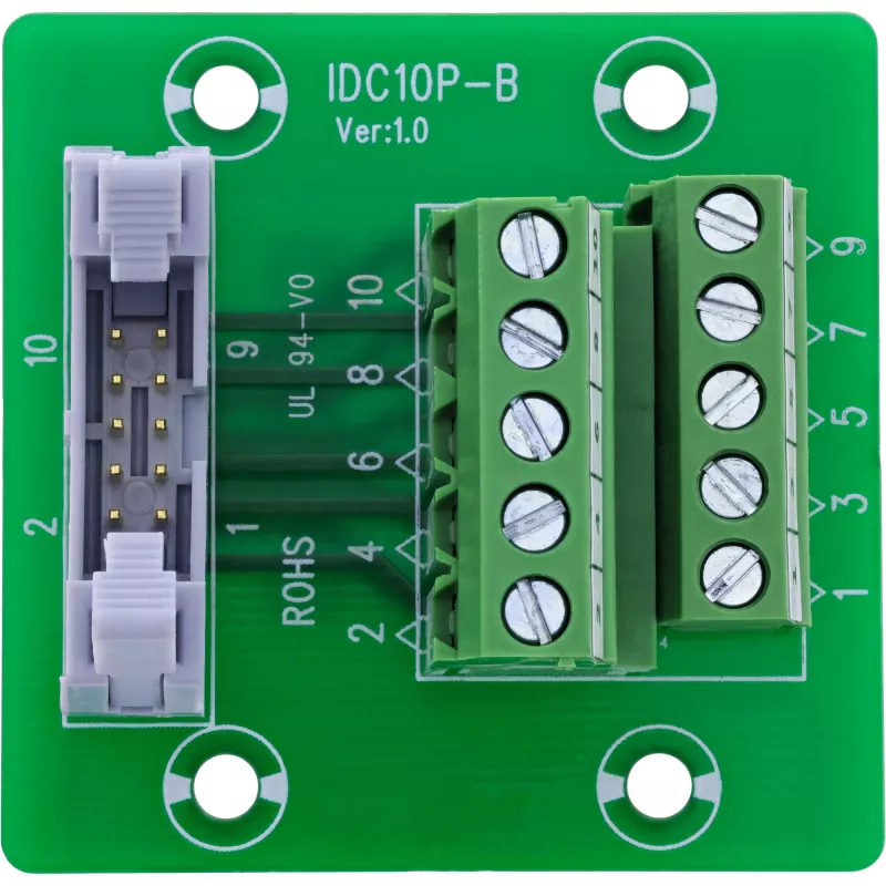 InLine 92504O Conector de cable IDC 10 / borne de carril 5 bornes verde, gris claro
