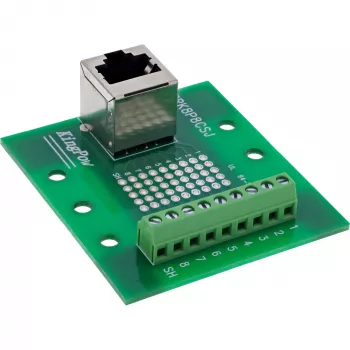 InLine 92505A Conector de cable RJ45 8P8C / borne de carril 9 polos verde