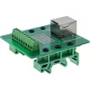 InLine 92505B Bloque de terminales con zócalo RJ45, recto, carril DIN