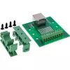 InLine 92505B Bloque de terminales con zócalo RJ45, recto, carril DIN