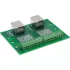 InLine 92505C Bloque de terminales con zócalo RJ45 doble, recto, carril DIN