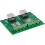 InLine 92505C Bloque de terminales con zócalo RJ45 doble, recto, carril DIN
