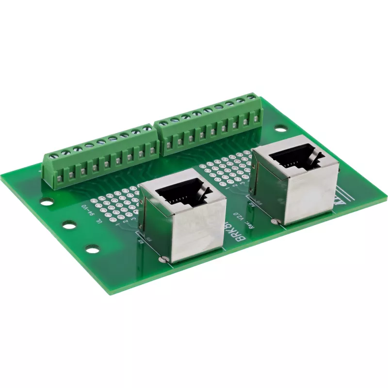 InLine 92505D Conector de cable 2x RJ45 8P8C / 2x regleta de bornes 9 bornes verde