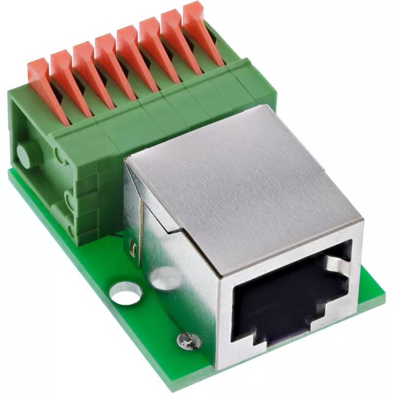 InLine 92505F Conector de cable RJ45 Cat.5e 8P8C / regleta de bornes, 8 polos verde