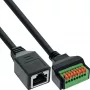 InLine 92505H Conector de cable RJ45 Cat.5e 8P8C / bloque de bornes, 8 polos negro