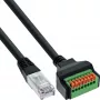 InLine 92505I Conector de cable RJ45 Cat.5e 8P8C / regleta de bornes, 8 polos negro