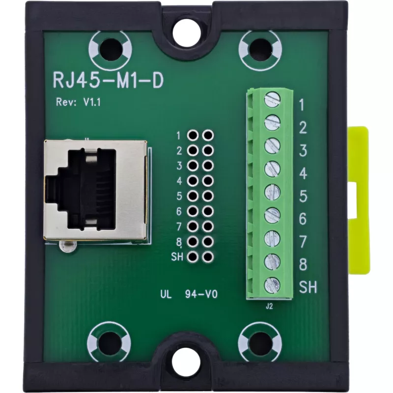 InLine 92505J Conector de cable RJ45 8P8C / regleta de bornes, 9 polos, negro, verde