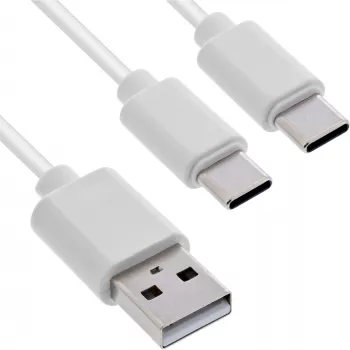 InLine 35122W Cable USB USB 2.0 2 m USB A 2 x USB C blanco