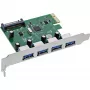 InLine 76666M Tarjeta/adaptador de interfaz interno USB 3.2 Gen 1 (3.1 Gen 1)