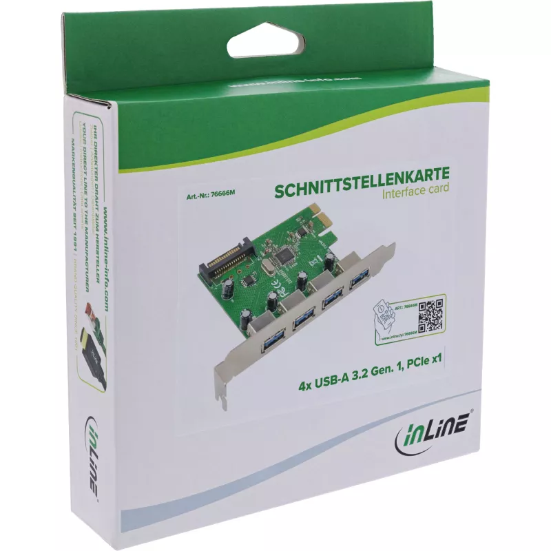 InLine 76666M Tarjeta/adaptador de interfaz interno USB 3.2 Gen 1 (3.1 Gen 1)