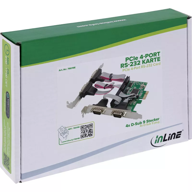 Adaptador de interfaz InLine 76619E — accesorio de conectividad serie/paralelo