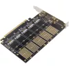 InLine 76619G Tarjeta de interfaz, PCIe x16 a 5x M.2 Key B SATA, incl. soporte Low-Profile