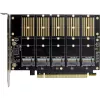 InLine 76619G Tarjeta de interfaz, PCIe x16 a 5x M.2 Key B SATA, incl. soporte Low-Profile