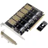InLine 76619G Tarjeta de interfaz, PCIe x16 a 5x M.2 Key B SATA, incl. soporte Low-Profile