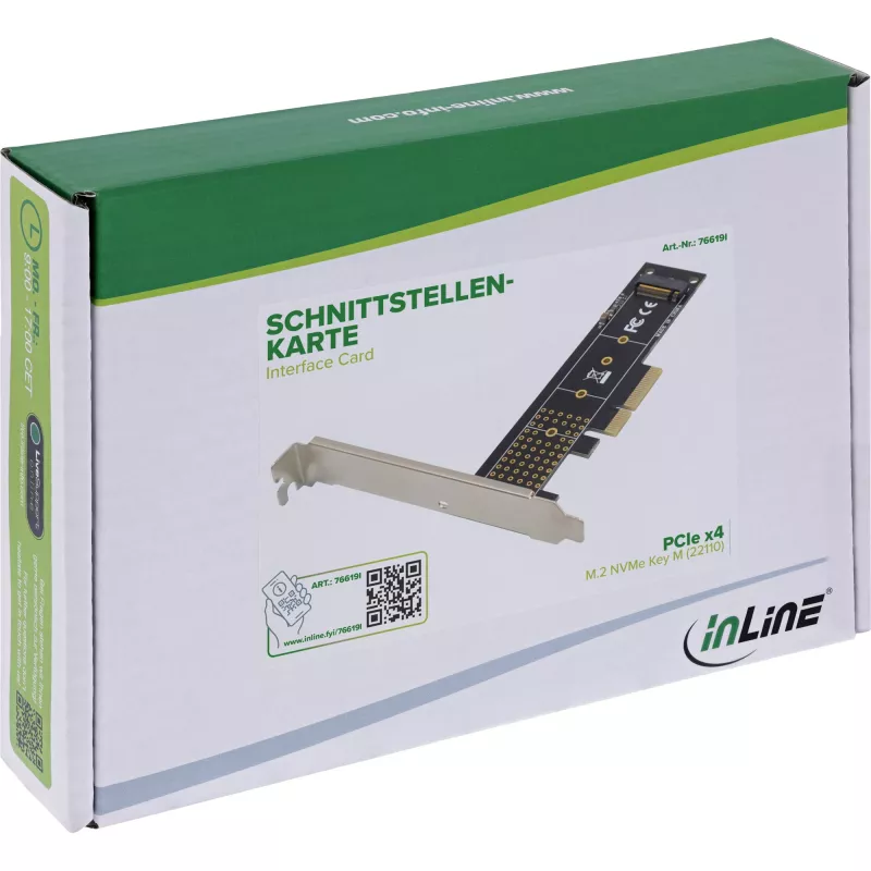 Adaptador de interfaz InLine 76619I — tarjeta/adaptador de interfaz externo InLine 76619I