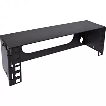 InLine Mini rack de 10 pulgadas para montaje en pared, 2U, 7,6 cm de profundidad, negro
