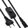 InLine 16153 Cable de alimentación negro 3 m CEE7/16 IEC C7