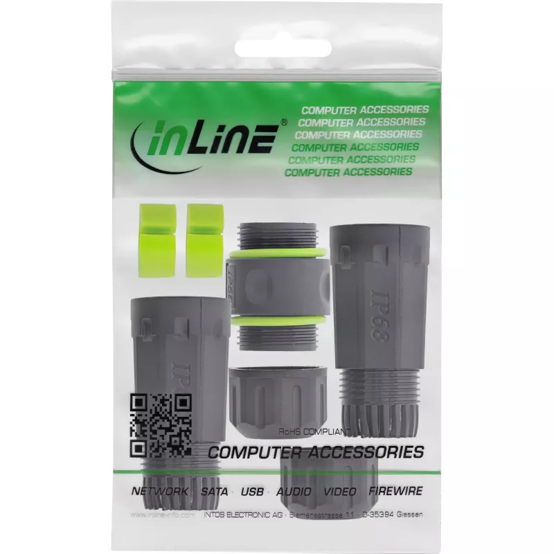 Cable cambiador de género USB InLine 69927L — Adaptador para invertir la orientación del conector USB
