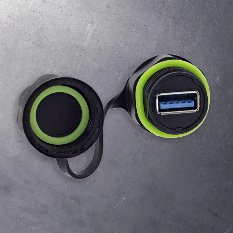 InLine Acoplador USB-A IP68 blindado, hembra a macho, 0,5 m