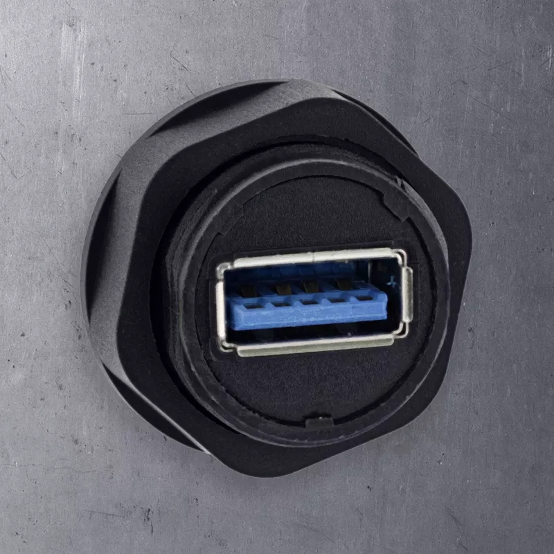 InLine Acoplador USB-A IP68 blindado, hembra a macho, 0,5 m
